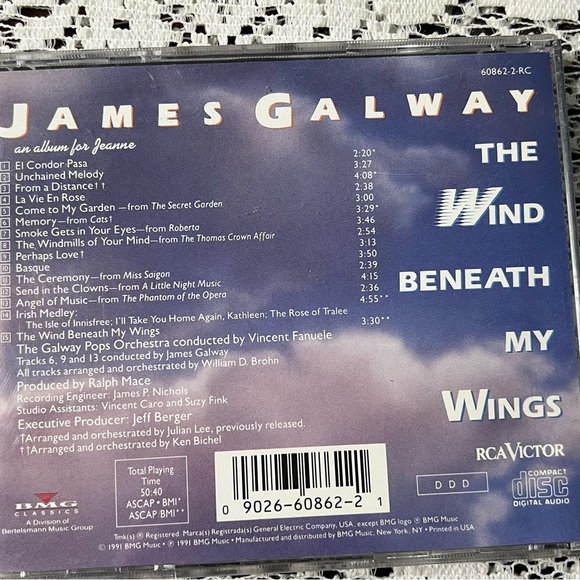 James Galway “The Wind Beneath My Wings” CD EUC - Picture 2 of 5